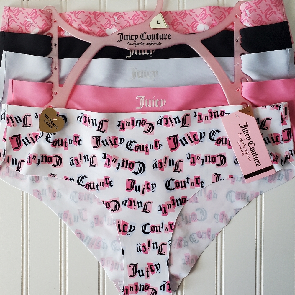 Juicy Couture 5pk Panties Set Women's Sz L NWT